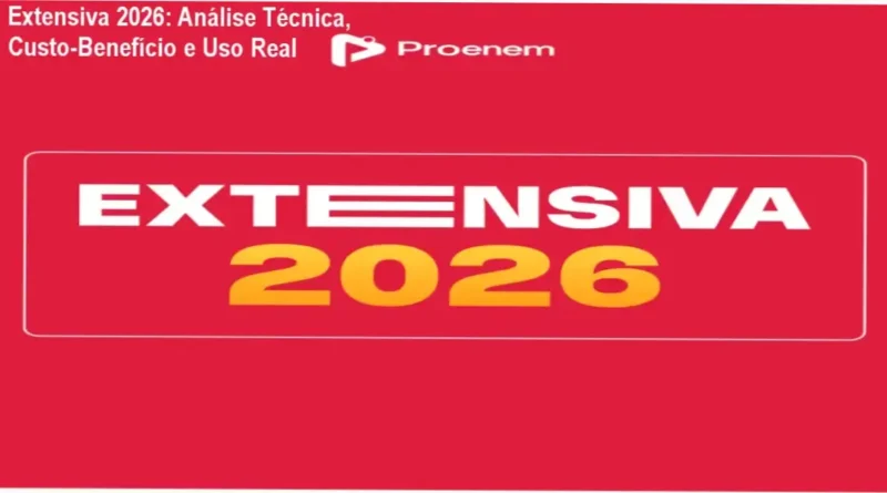 Imagem ilustrando o curso Extensiva 2026 com foco em aulas dinâmicas e simulados online