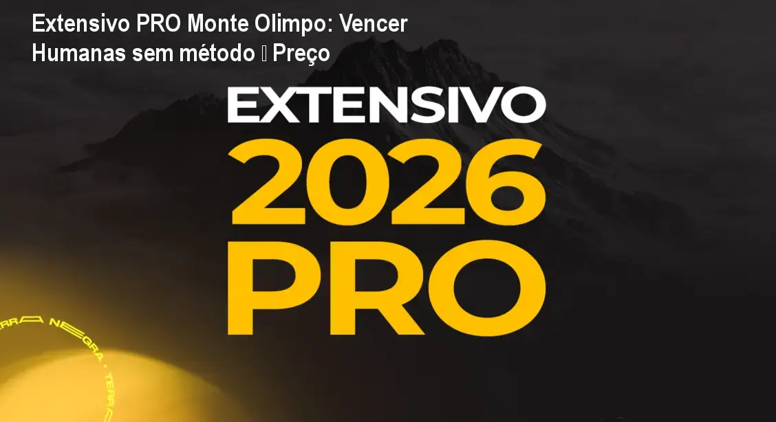 Tela exibindo o plano de estudo estratégico de Ciências Humanas do Extensivo PRO Monte Olimpo