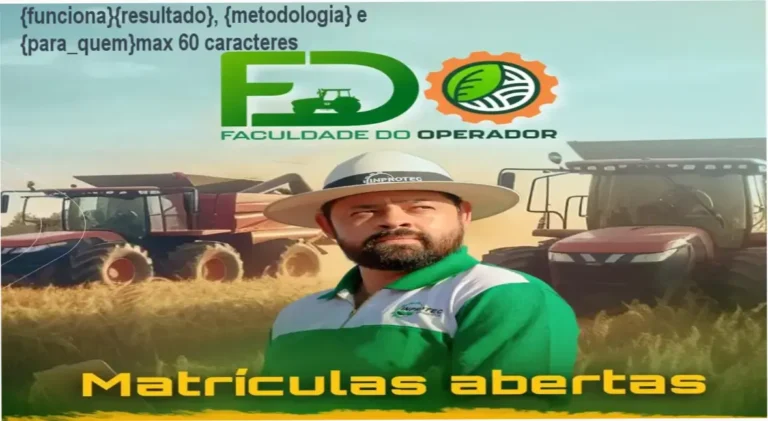 Imagem ilustrativa do curso Faculdade do Operador mostrando módulos de máquinas agrícolas