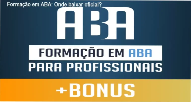 Imagem ilustrando a página oficial de download da Formação em ABA para Profissionais