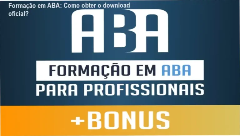 Tela mostrando a página oficial de download da Formação em ABA para Profissionais