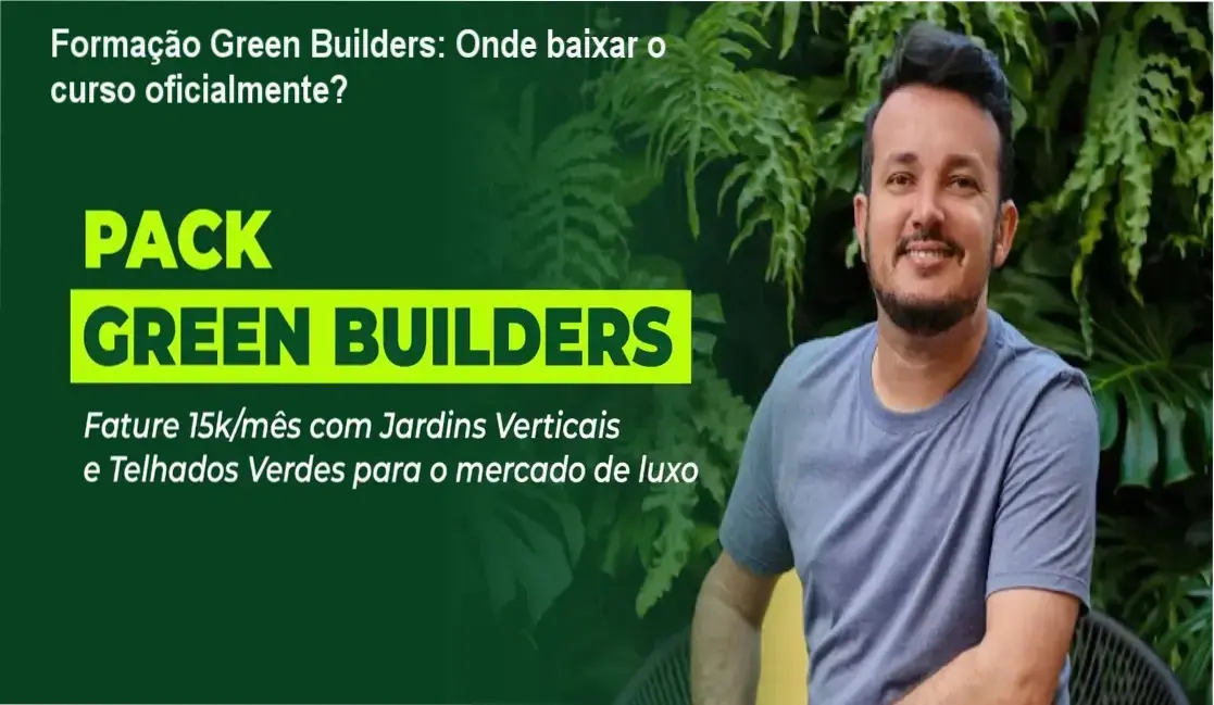 Captura de tela mostrando a página oficial de download da Formação Green Builders
