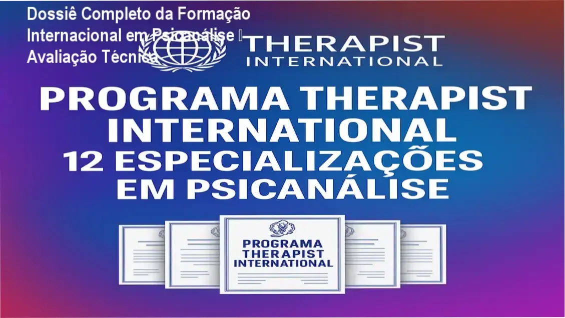 Capa do ebook da Formação Internacional em Psicanálise com destaque para certificações e acesso vitalício