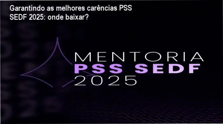 Tela mostrando o curso Garantindo as melhores carências PSS SEDF 2025 disponível para download oficial