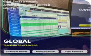Planilha do Aprovado em Excel automatizando ciclos de estudo e controle de revisões
