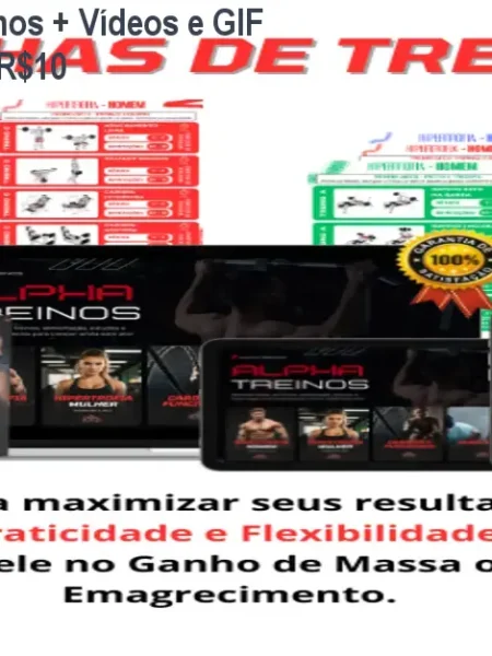 Guia Completo de Treinos + Vídeos e GIF – Seu Plano Visual por R$10