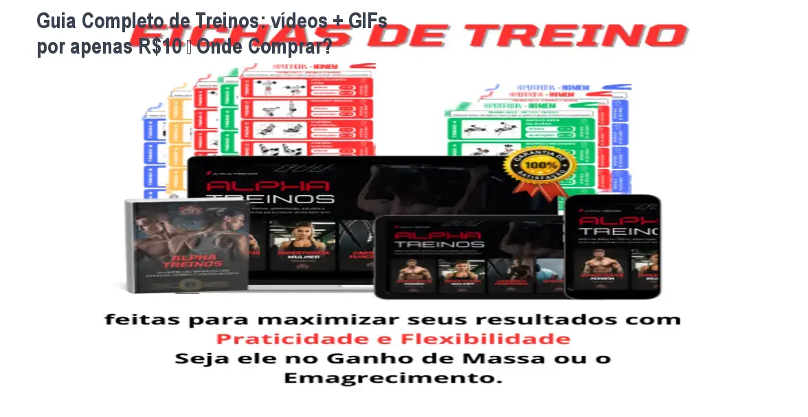 Imagem do Guia Completo de Treinos mostrando GIFs de exercícios para uso em casa