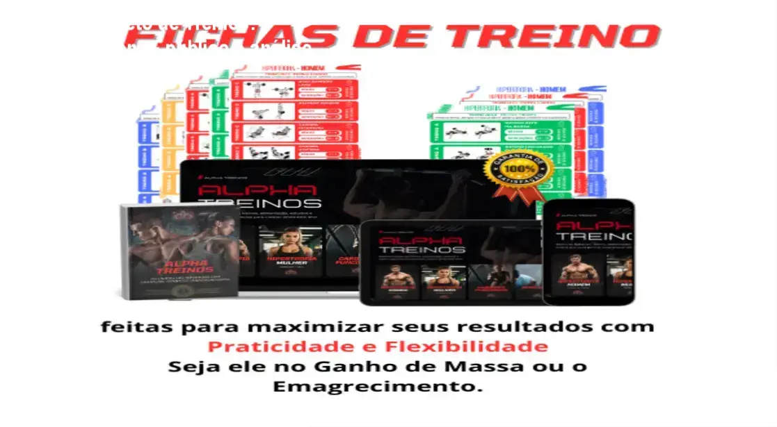 Capa do Guia Completo de Treinos com GIFs demonstrando exercícios para iniciantes