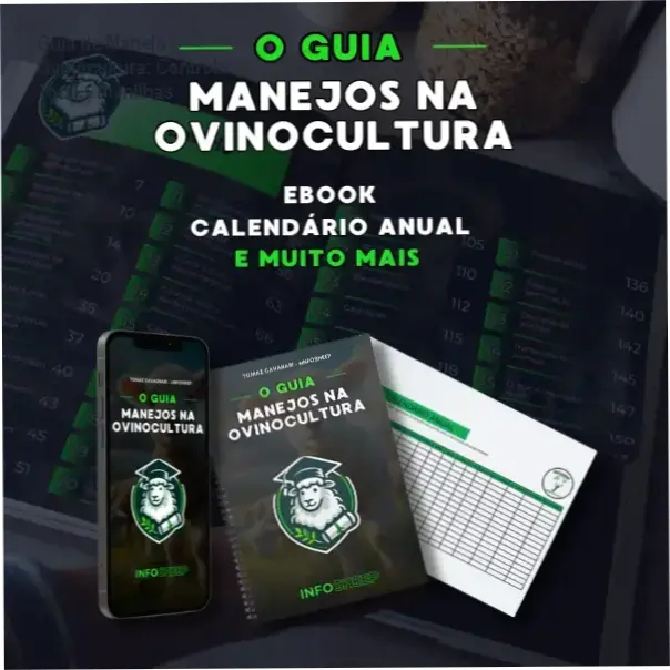 Capa do Guia de Manejo na Ovinocultura com destaque para planilhas de controle de rebanho
