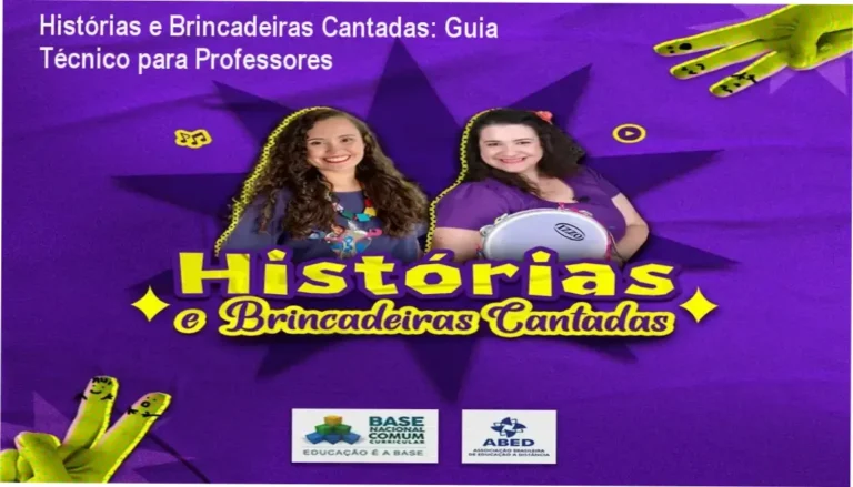 Professor usando recursos musicais do curso Histórias e Brincadeiras Cantadas com crianças