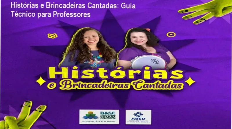 Professor usando recursos musicais do curso Histórias e Brincadeiras Cantadas com crianças