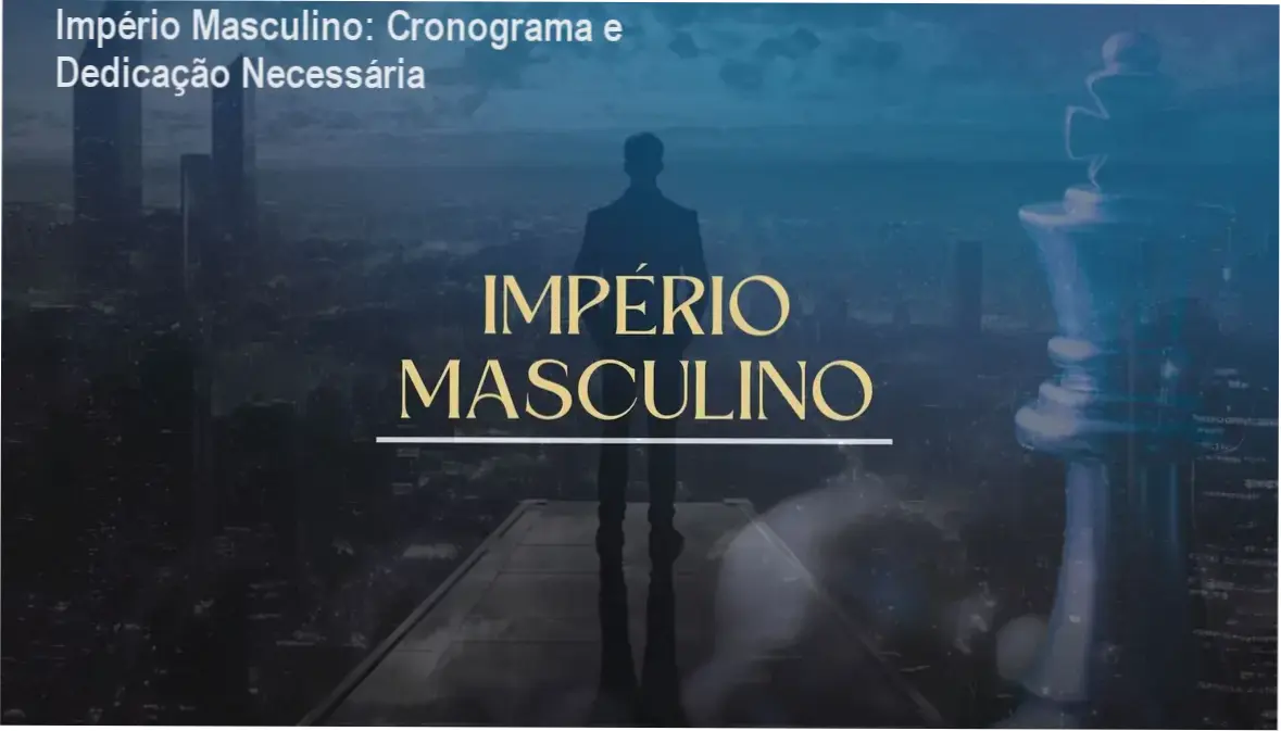 Império Masculino de Alessandro Loiola – cronograma, dedicação e carga horária do programa