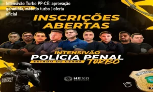Tela do Intensivão Turbo da Nexo Concursos mostrando cronograma diário de estudos para aprovação na Polícia Penal do Ceará