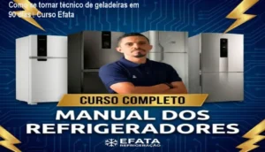 Imagem ilustrativa do Manual dos Refrigeradores Efata mostrando manutenção de geladeira Frost Free e estratégias de revenda
