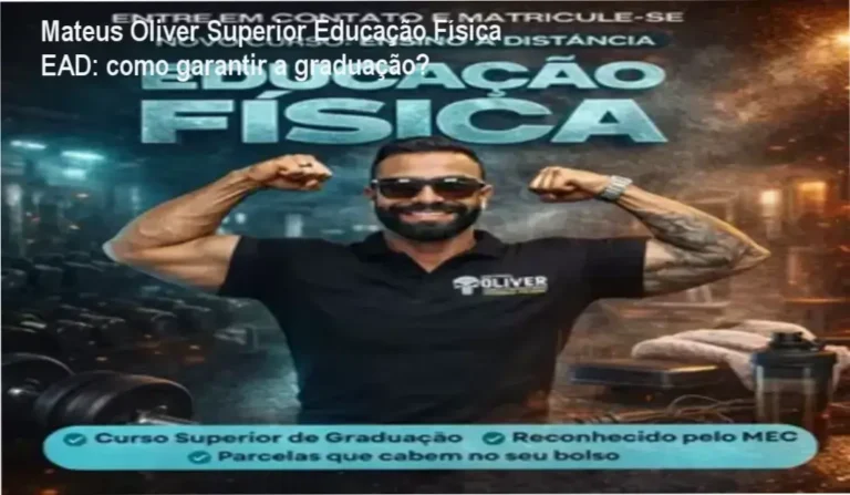 Mateus Oliver apresentando o curso Superior de Educação Física EAD do Instituto Óliver