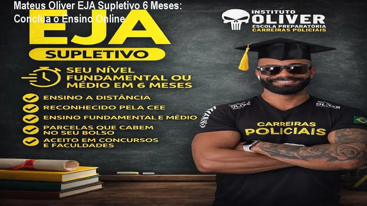 Mateus Oliver EJA Supletivo 6 Meses: Conclua o Ensino Online 1 https://ondeaprender.com.br/mateus-oliver-eja-supletivo-6-meses-ead/ Imagem do curso Mateus Oliver EJA Supletivo mostrando estudante estudando no celular e certificação online