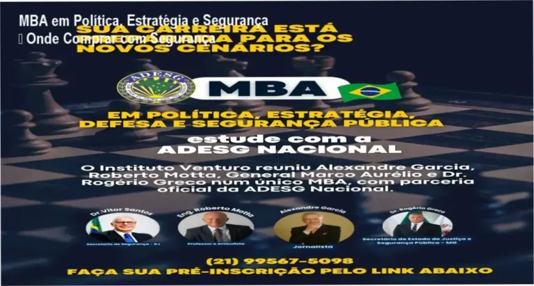 MBA em Política, Estratégia e Segurança Pública – cupom de desconto