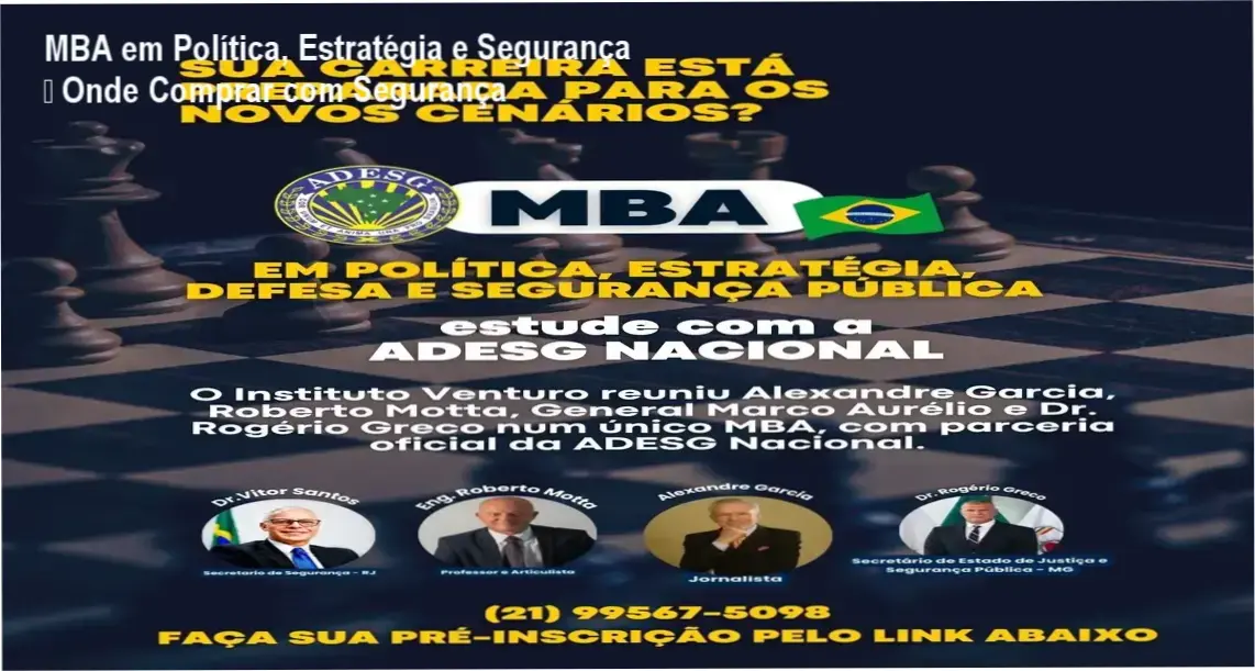 MBA em Política, Estratégia e Segurança Pública – cupom de desconto