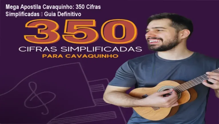 Capa da Mega Apostila de Cifras Simplificadas para Cavaquinho com destaque para o método de tabela