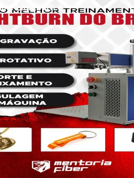 Mentoria Fiber – Domine Lightburn e Gravação 360°