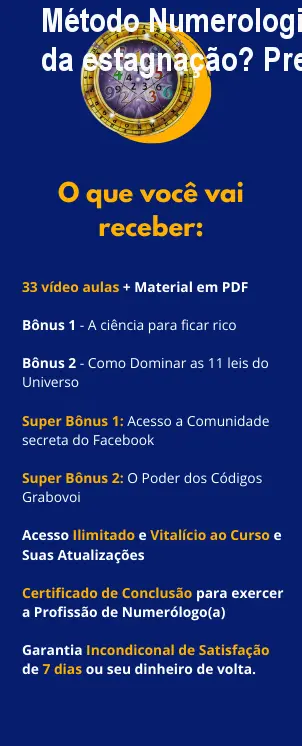 Método Numerologia Aplicada: como sair da estagnação? Preço oficial 1 https://ondeaprender.com.br/aprender/metodo-numerologia-aplicada-estagnacao-preco/ Método Numerologia Aplicada: como sair da estagnação? Preço oficial