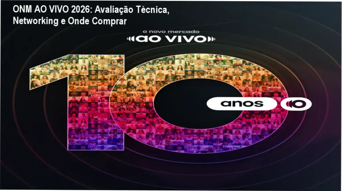 Banner do evento ONM AO VIVO 2026 mostrando networking e oferta promocional