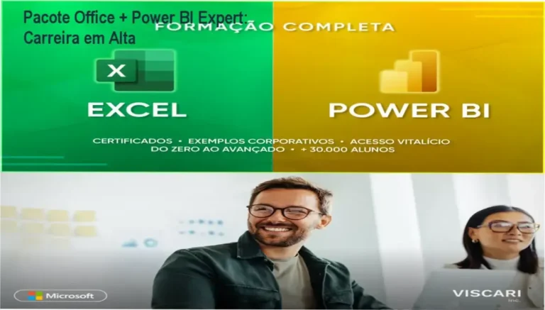 Pacote Office + Power BI Expert de Victor - aplicação prática na carreira e mercado de trabalho
