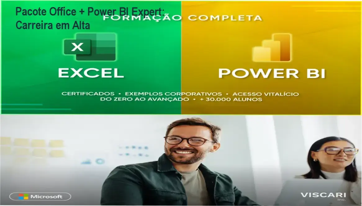 Pacote Office + Power BI Expert de Victor - aplicação prática na carreira e mercado de trabalho