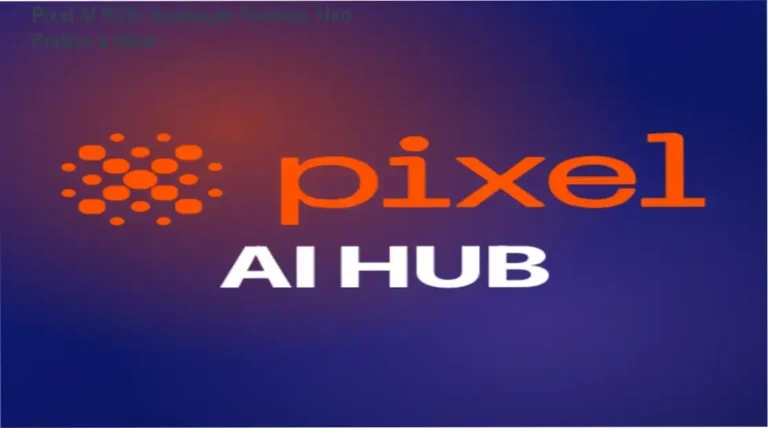 Interface do Pixel AI HUB mostrando comunidade, aulas ao vivo e ferramentas de IA para empresas