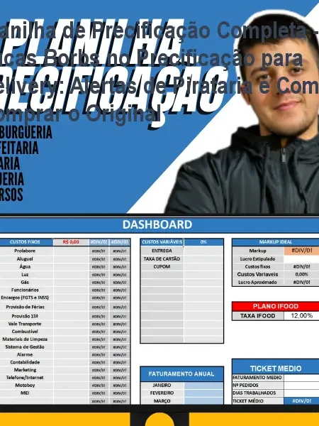Planilha de Precificação Completa - Lucas Borbs no Precificação para Delivery: Alertas de Pirataria e Como Comprar o Original