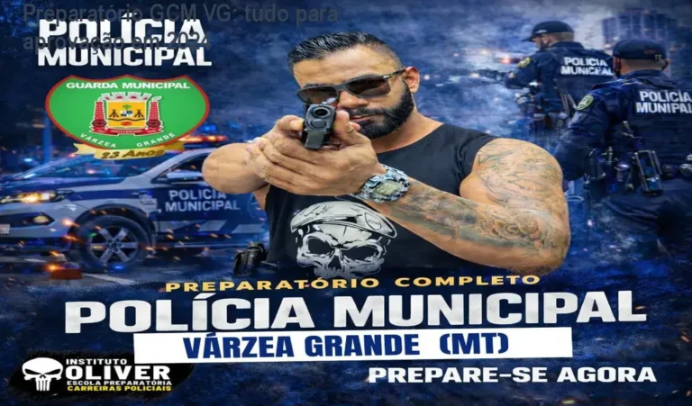 Imagem do curso Preparatório Completo Guarda Municipal Várzea Grande mostrando material de estudo e preparação física