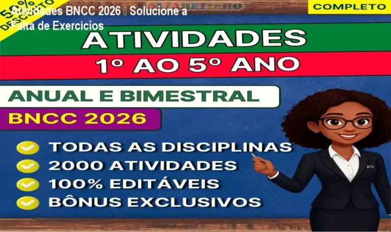 Materiais editáveis de Atividades BNCC 2026 para Ensino Fundamental 1