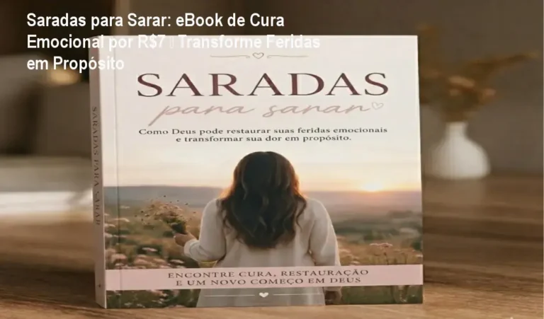 Capa do eBook Saradas para Sarar mostrando mulher lendo devocional de cura emocional