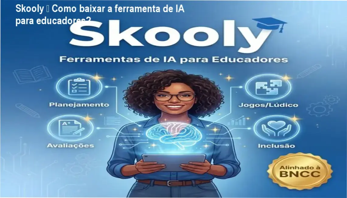 Tela da plataforma Skooly mostrando geração automática de planos de aula