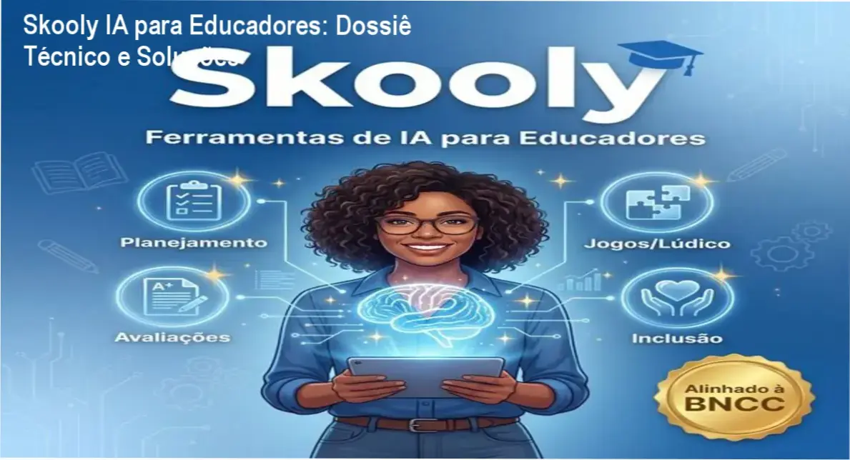 Interface do Skooly IA mostrando geração de plano de aula inclusivo alinhado à BNCC