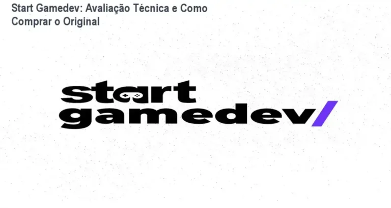 Imagem ilustrando o curso Start Gamedev e o alerta contra pirataria ao comprar o original