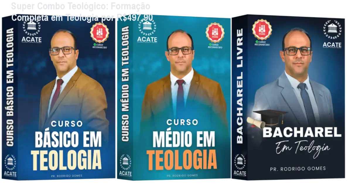 Combo de cursos de teologia online do Pastor Rodrigo Gomes com certificação CGADB