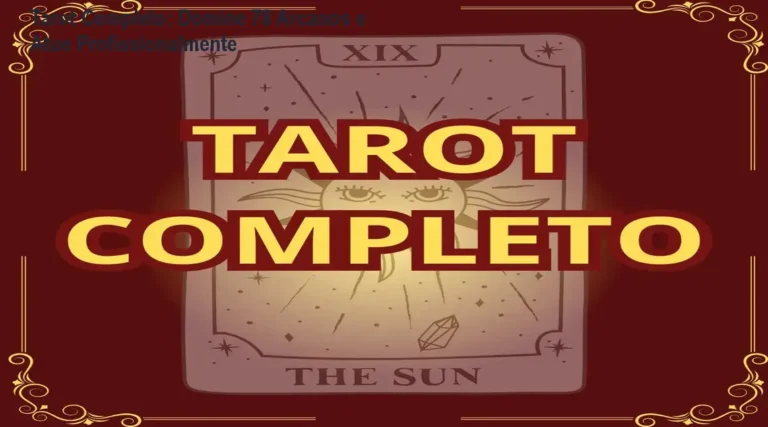 Curso Tarot Completo de 78 arcanos mostrando prática de leitura profissional