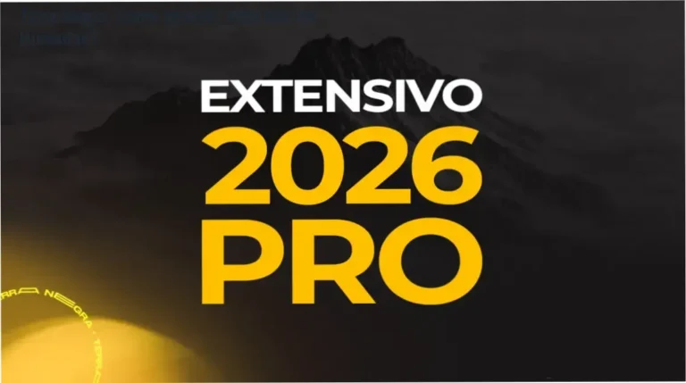 Imagem mostrando a tela do curso Extensivo PRO Monte Olimpo 2026 com aulas ao vivo e planejamento de estudo em Humanas