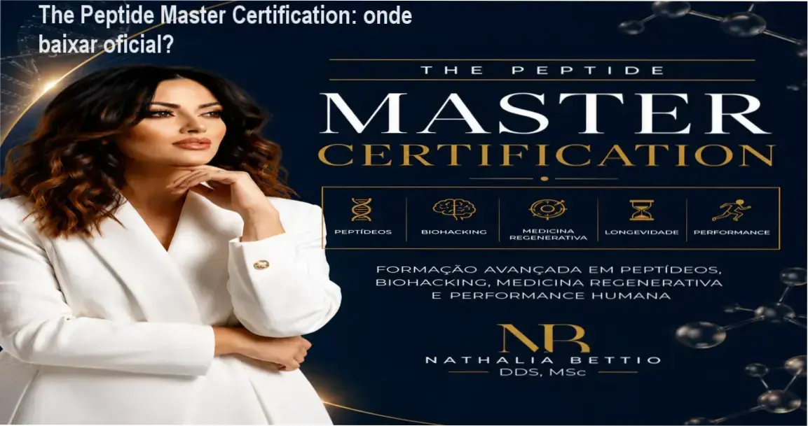 The Peptide Master Certification: onde baixar oficial? 1 https://ondeaprender.com.br/the-peptide-master-certification-download-gratis-ou-pago/ Tela mostrando a página de download oficial da The Peptide Master Certification na Hotmart