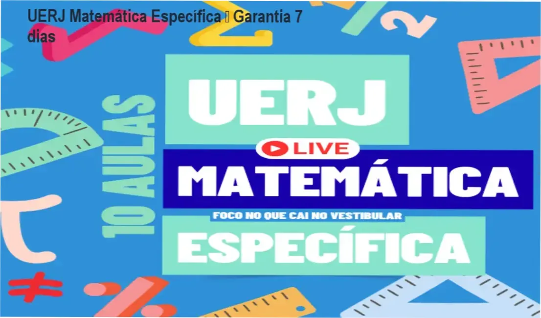 UERJ Matemática Específica – Rota da Aprovação garantia de reembolso