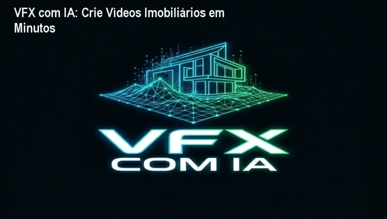 Curso VFX com IA mostrando como criar vídeos imobiliários rapidamente no celular