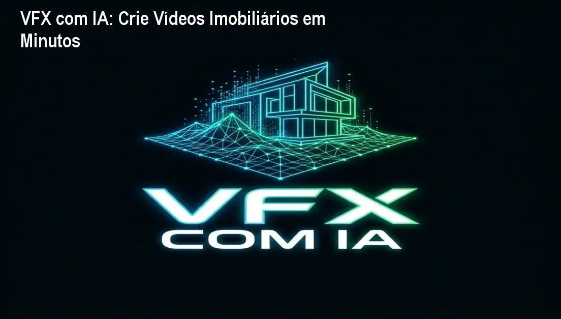 Curso VFX com IA mostrando como criar vídeos imobiliários rapidamente no celular