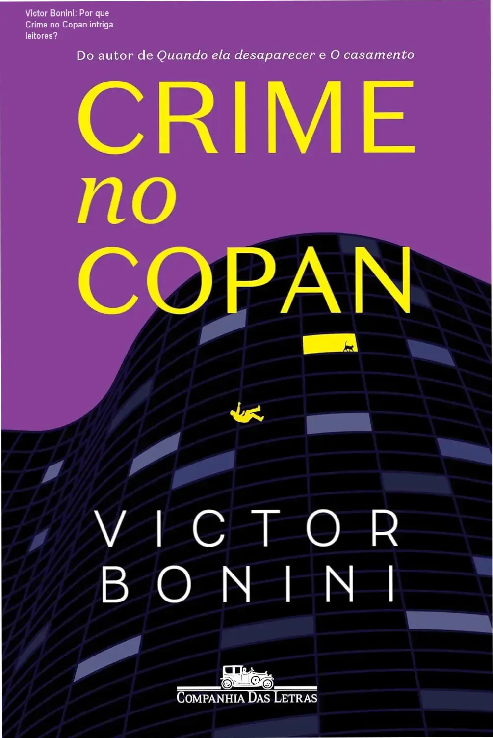Capa do eBook Crime no Copan de Victor Bonini, thriller policial ambientado no Copan