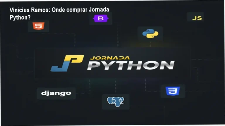Vinícius Ramos apresentando a Jornada Python, curso completo de Python, Django e APIs