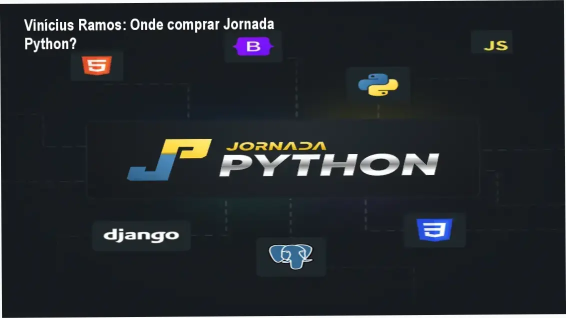 Vinícius Ramos apresentando a Jornada Python, curso completo de Python, Django e APIs