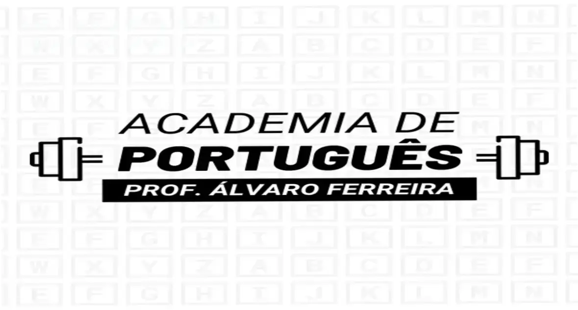 Prof. Álvaro Ferreira explicando resolução de questões de Português em vídeo