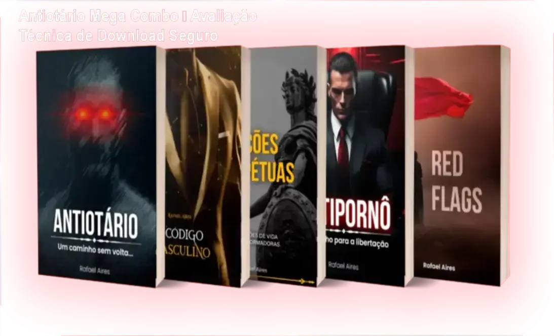 Capa do Antiotário Mega Combo mostrando livros digitais de evolução masculina