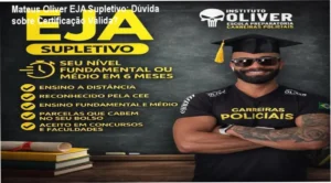 Exibição do certificado digital emitido após a aprovação no curso EJA Supletivo do Instituto Oliver