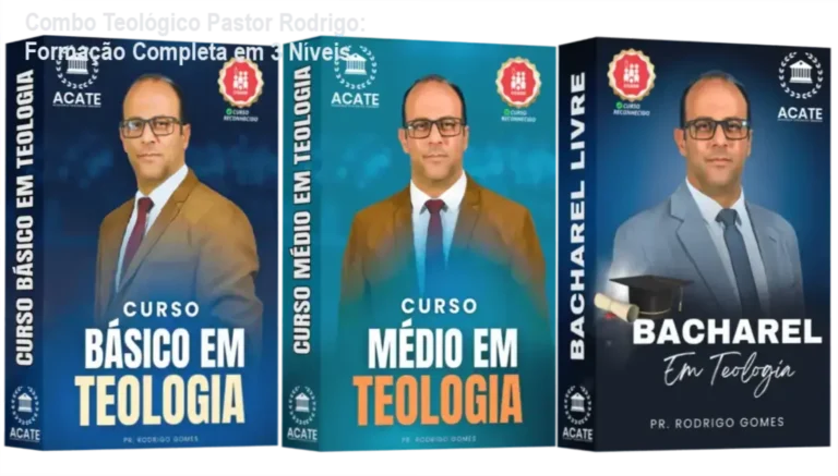 Tela do curso online Super Combo Teológico com selo CGADB e informações de certificação